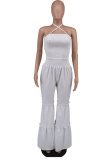 Casual Fashion Solid Halter Jumpsuit XHXF-8671