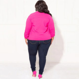 Plus Size Simple Long Sleeve Blazer NNWF-7905