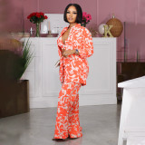 Long Sleeve Print Pants Three Piece Set SFY-2337