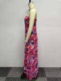 Plus Size Print Half Sleeve+Tube Tops Dress 2 Piece Set NY-2772
