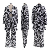 Long Sleeve Print Pants Three Piece Set SFY-2337