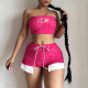 Sexy D Letter Hollow Out Tube Tops Two Piece Set FL-YY23052DG