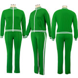 Casual Patchwork Off Shoulder Sport Pants Suit SFY-2342