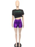 Metallic Candy Color Fashion Shorts BN-9417