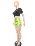 Metallic Candy Color Fashion Shorts BN-9417