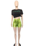 Metallic Candy Color Fashion Shorts BN-9417