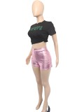 Metallic Candy Color Fashion Shorts BN-9417