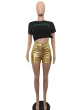 Metallic Candy Color Fashion Shorts BN-9417