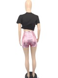 Metallic Candy Color Fashion Shorts BN-9417