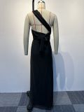 Solid Color Irregular Sexy Maxi Dress NY-10585