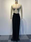 Solid Color Irregular Sexy Maxi Dress NY-10585