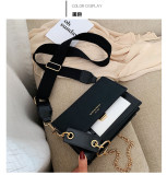 Frosted Crossbody Contrast Color Small Square Bag HCFB-322037