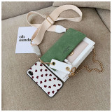Frosted Crossbody Contrast Color Small Square Bag HCFB-322037