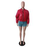 Solid Color Long Sleeve Slim Down Jackets MEM-88513