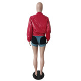 Solid Color Long Sleeve Slim Down Jackets MEM-88513