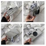 Ribbon Tote Camera Bag Chain Small Square Bag HCFB-302106