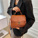 Retro Lock PU Leather Tote Small Square Bag HCFB-9022