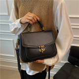 Retro Lock PU Leather Tote Small Square Bag HCFB-9022