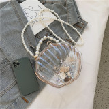 Clip-on Pearl Chain Tote Shoulder Bag HCFB-402935