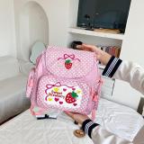 Embroidered Fruit Strawberry Lace Student Both Shoulder Bag HCFB-328599