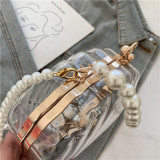 Clip-on Pearl Chain Tote Shoulder Bag HCFB-402935