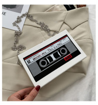 Radio Tape Chain Shoulder Crossbody Small Square Bag HCFB-171398