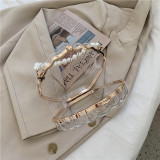 Clip-on Pearl Chain Tote Shoulder Bag HCFB-402935