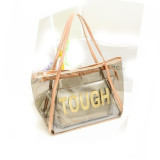 Pvc Transparent Jelly Tote Mother Daughter Bag HCFB-TOU