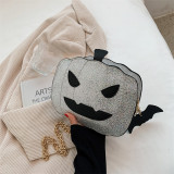 Halloween Pumpkin Sequin Chain Shoulder Crossbody Bag HCFB-121