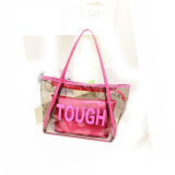 Pvc Transparent Jelly Tote Mother Daughter Bag HCFB-TOU
