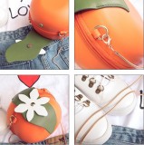 Cute Orange Chain Crossbody Small Round Bag HCFB-9