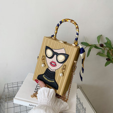 Graffiti Retro Chain Cell Phone Bag HCFB-303154