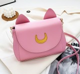 Solid Color Kitten Casual Crossbody Crescent Bag HCFB-20837