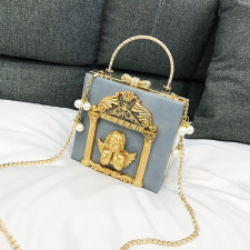 Angel Embossed Tote Chain Shoulder Bag HCFB-601008A