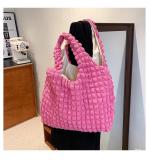 Pleated Waffle Large Capacity Shopping Bag HCFB-20627