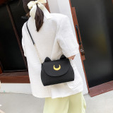 Solid Color Kitten Casual Crossbody Crescent Bag HCFB-20837