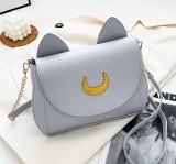 Solid Color Kitten Casual Crossbody Crescent Bag HCFB-20837