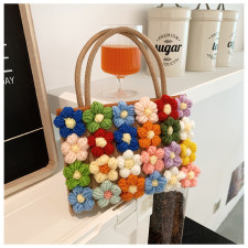 Hand-Woven Floral Shoulder Handbag Crossbody Bag HCFB-276037