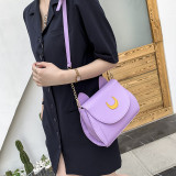 Solid Color Kitten Casual Crossbody Crescent Bag HCFB-20837