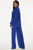 Fashion Solid Color Long Sleeve Wide Leg Two Piece Pants Set YD-8778