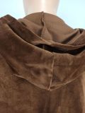 Solid Color Hooded Long Sleeve Two Piece Shorts Set YD-8774