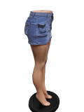 Sexy Pocket Slim Denim Skirts QXTF-8787