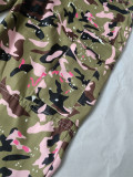 High Waist Camouflage Pocket Multicolor Pants GSMJ-6931