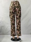 High Waist Camouflage Pocket Multicolor Pants GSMJ-6931