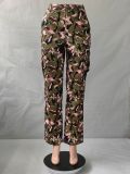 High Waist Camouflage Pocket Multicolor Pants GSMJ-6931