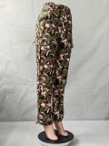High Waist Camouflage Pocket Multicolor Pants GSMJ-6931
