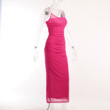 Lace Mesh Suspender Maxi Dress FL-23451