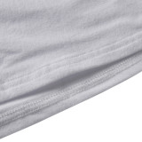 Solid Color Single Shoulder Long Sleeve T Shirt MZ-2811