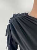 One Shoulder Pumped Pleated Sexy Bandage Dress LSL-0002