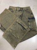 High Waisted Multi-Pocket Trendy Style Straight Leg Pants XCFF-5200